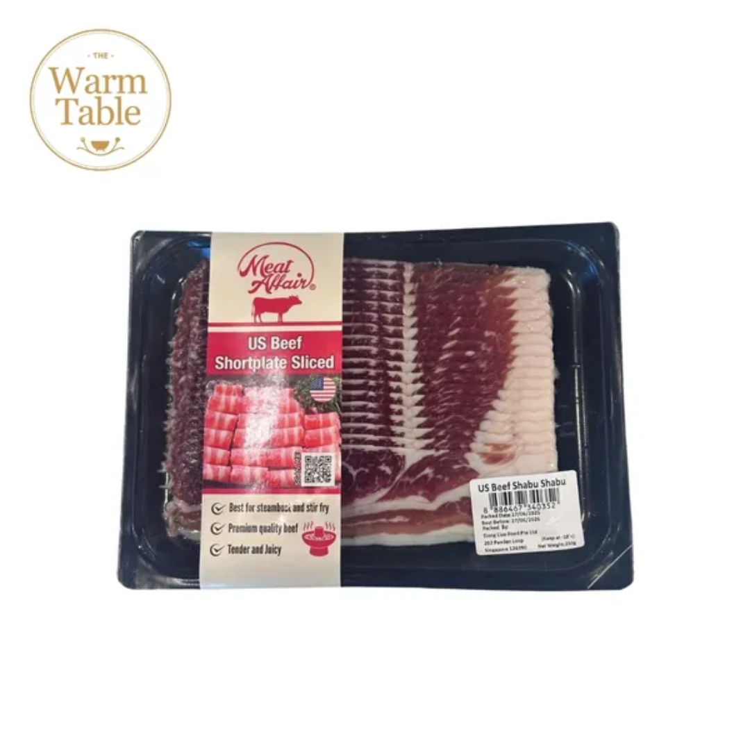 Frozen beef short plate for shabu shabu 250 gms